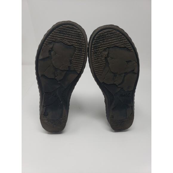 Tara M TMB1016 Brown Leather Buckle Side Zip Flat Low Boots Women's US 7.5 - Picture 8 of 8